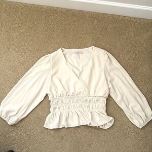 BCBG cream blouse